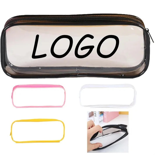 PVC Pencil Bag Zipper Pouch Clear Transparent Waterproof