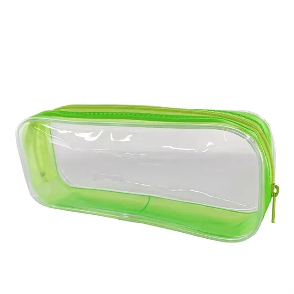 PVC Pencil Bag Zipper Pouch Clear Transparent Waterproof