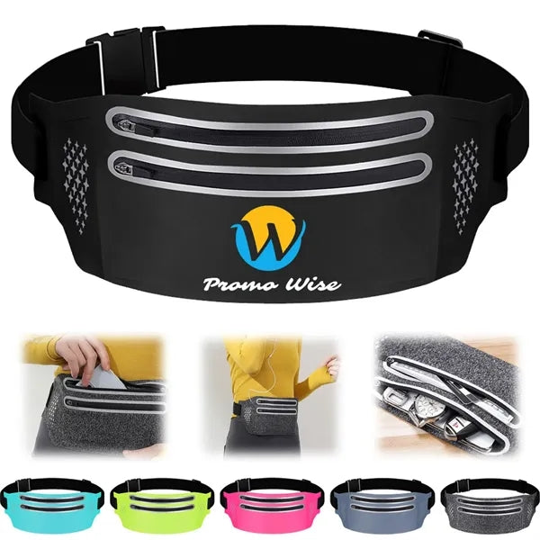 Waterproof Slim Sweat-Resistant Dual-Zipper Lycra Waist Pack