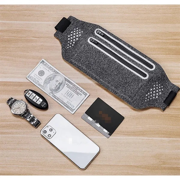 Waterproof Slim Sweat-Resistant Dual-Zipper Lycra Waist Pack