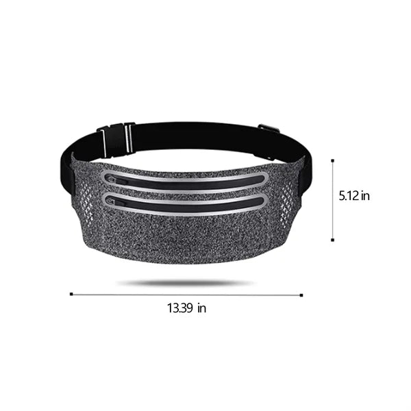 Waterproof Slim Sweat-Resistant Dual-Zipper Lycra Waist Pack