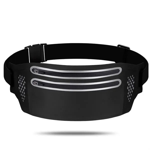 Waterproof Slim Sweat-Resistant Dual-Zipper Lycra Waist Pack