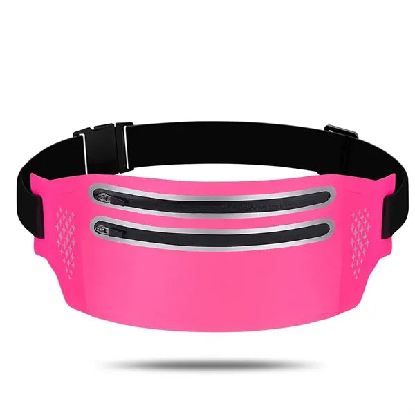 Waterproof Slim Sweat-Resistant Dual-Zipper Lycra Waist Pack