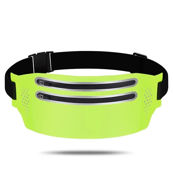 Waterproof Slim Sweat-Resistant Dual-Zipper Lycra Waist Pack