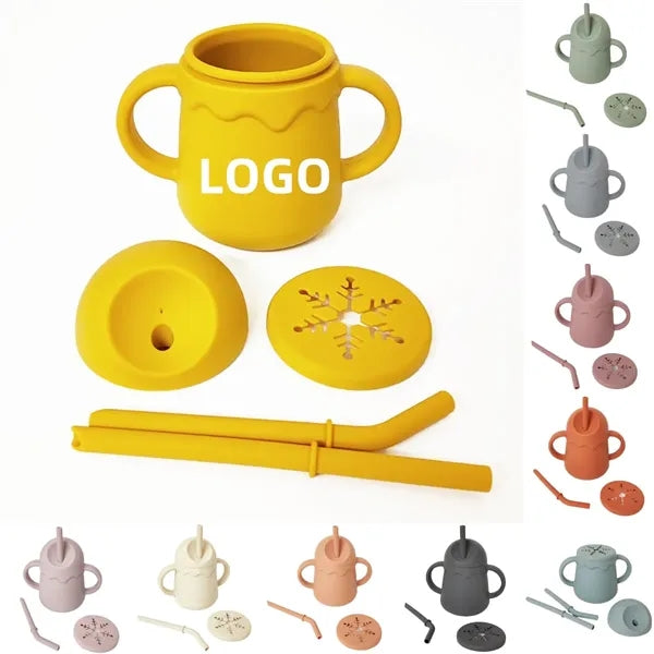 Silicone Baby Double-Handle Drinking Cup
