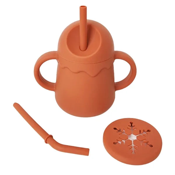 Silicone Baby Double-Handle Drinking Cup