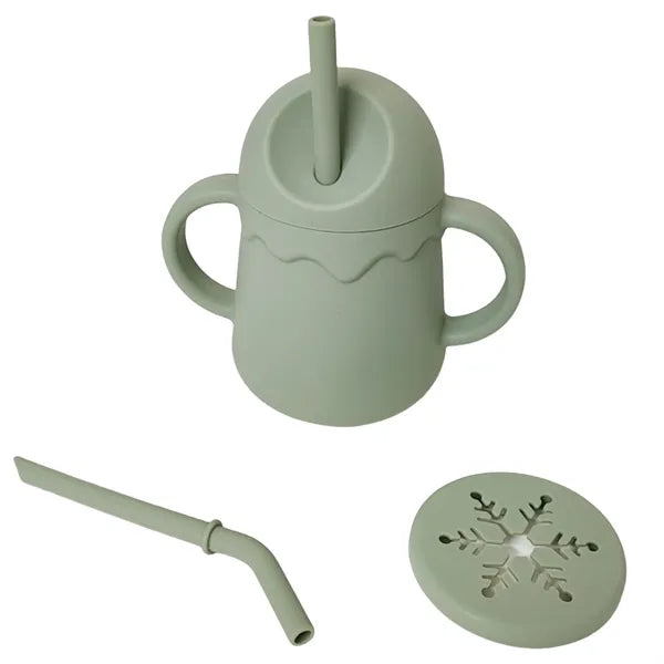 Silicone Baby Double-Handle Drinking Cup