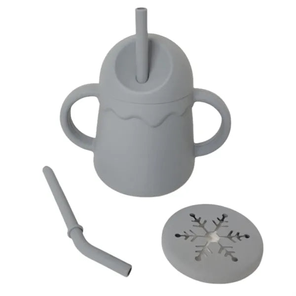 Silicone Baby Double-Handle Drinking Cup