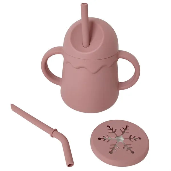 Silicone Baby Double-Handle Drinking Cup