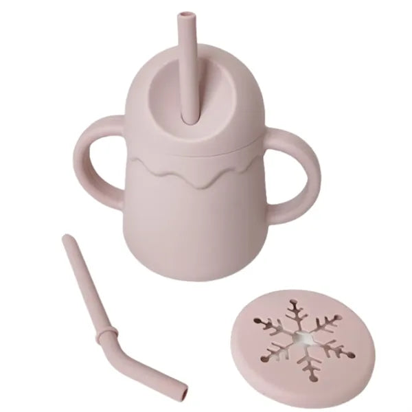 Silicone Baby Double-Handle Drinking Cup