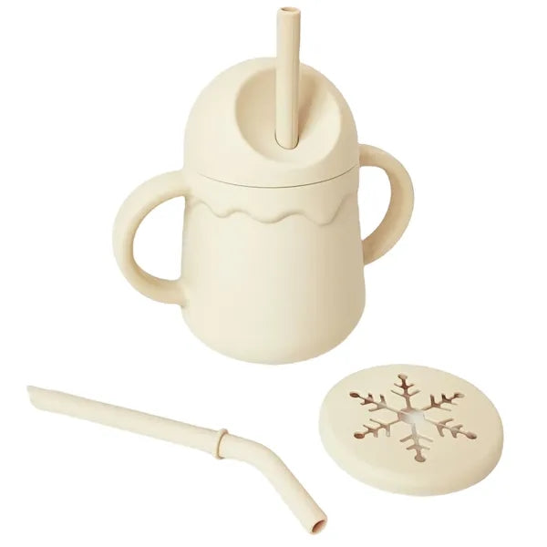 Silicone Baby Double-Handle Drinking Cup
