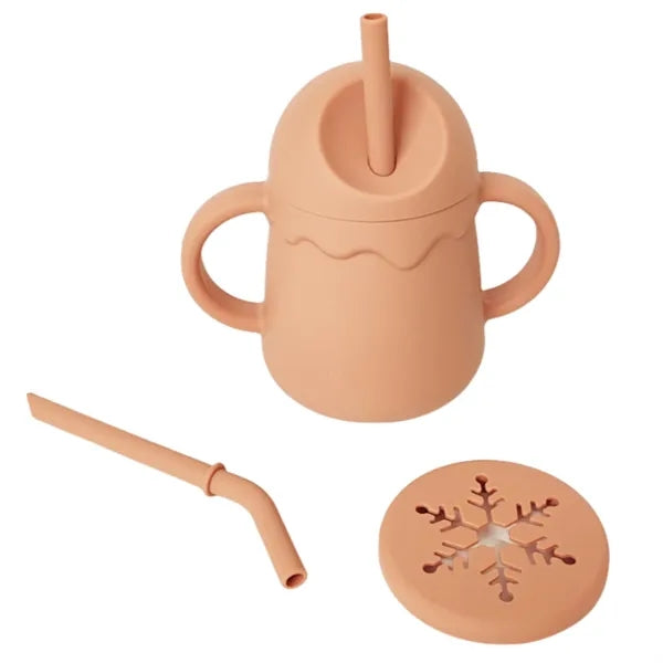 Silicone Baby Double-Handle Drinking Cup