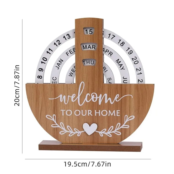 Adjustable Wooden Date Block with Custom Logo