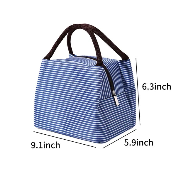 Striped Custom Insulated Lunch Tote