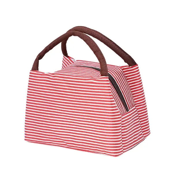 Striped Custom Insulated Lunch Tote