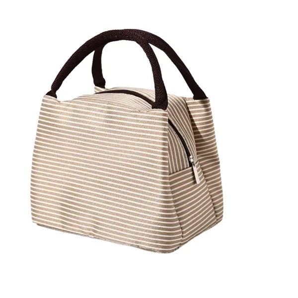 Striped Custom Insulated Lunch Tote
