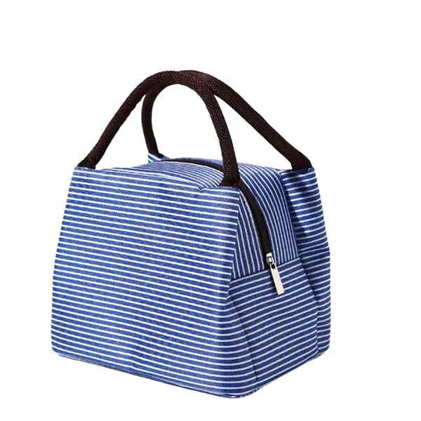 Striped Custom Insulated Lunch Tote