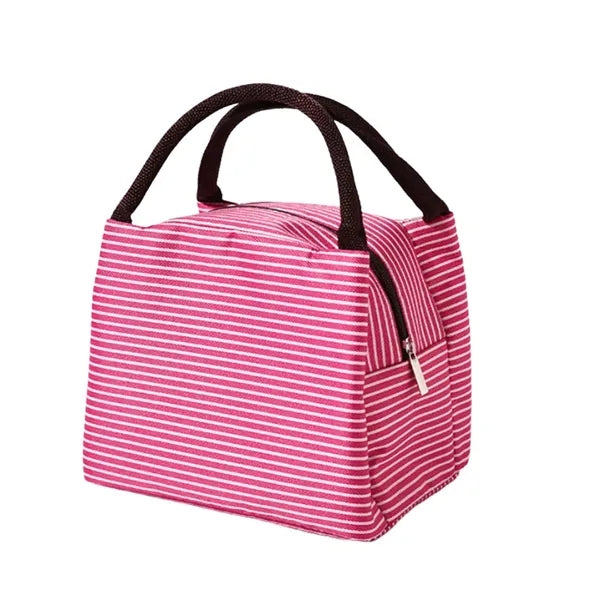 Striped Custom Insulated Lunch Tote