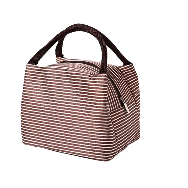 Striped Custom Insulated Lunch Tote