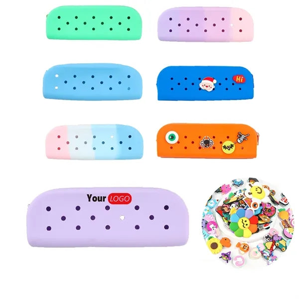 Logo DIY Silicone Mesh Pencil Pouch