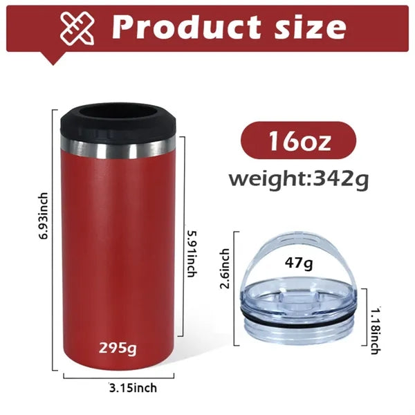 16oz Multi-Functional 304 Stainless Steel 4-In-1 Cooler