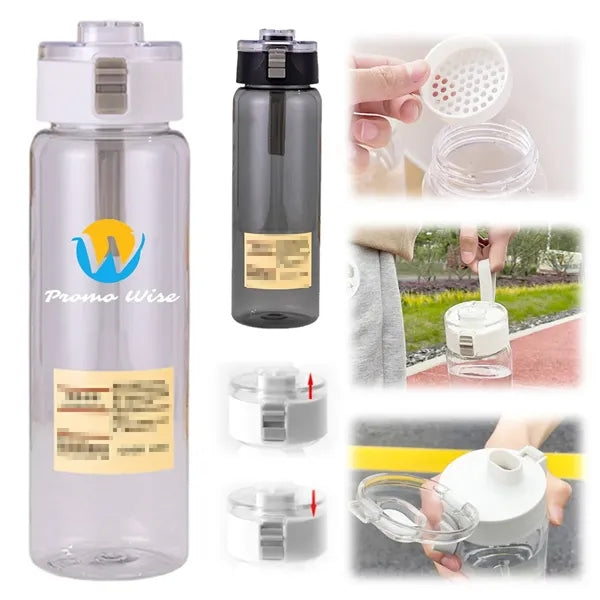 Large Capacity Sports Water Bottle with Straw for Summer