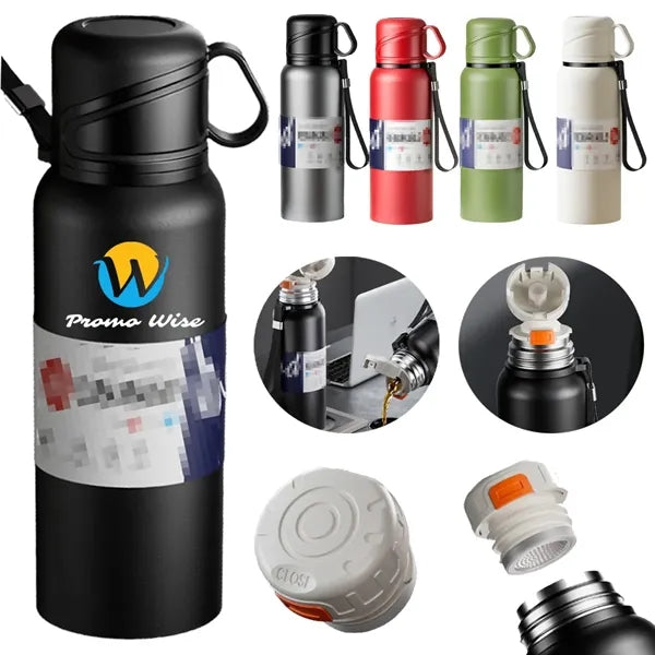Large Capacity Double Lid 316 Stainless Steel Insulation Cup