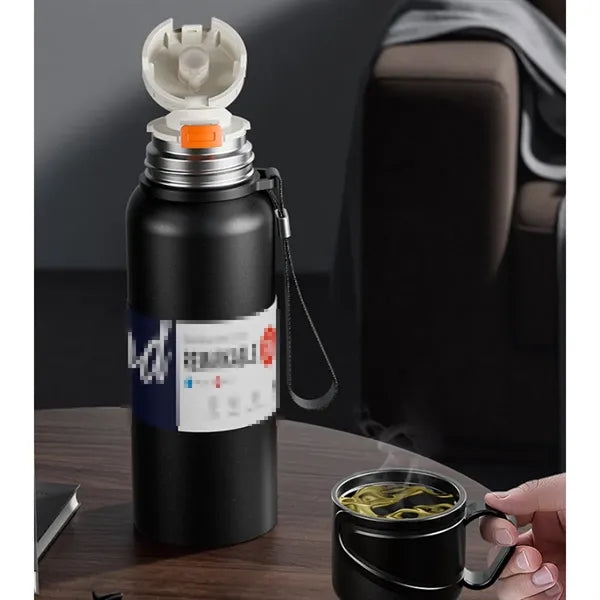 Large Capacity Double Lid 316 Stainless Steel Insulation Cup