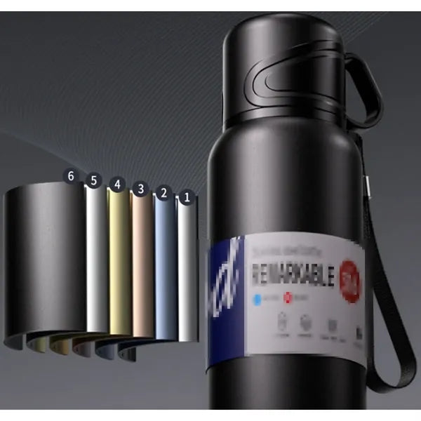 Large Capacity Double Lid 316 Stainless Steel Insulation Cup