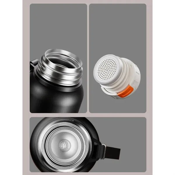 Large Capacity Double Lid 316 Stainless Steel Insulation Cup
