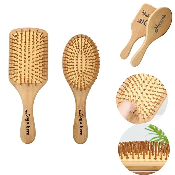 Logo Bamboo Air-Cushion Hairbrush