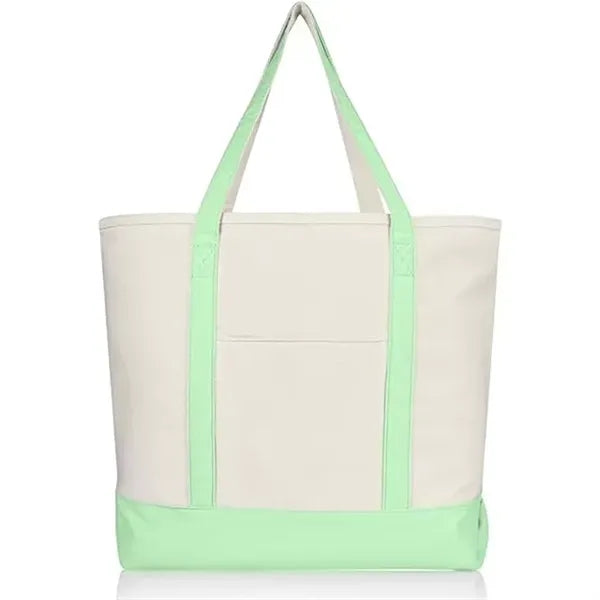 Canvas Tote Bag Bulk with Outer Pocket