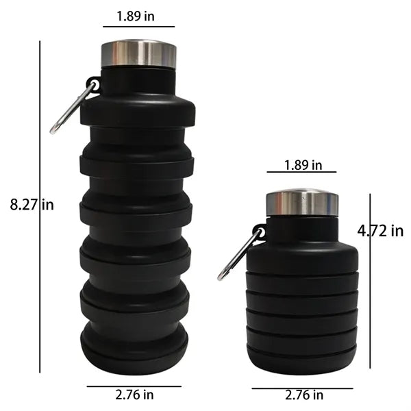 17oz Foldable Silicone Water Bottle