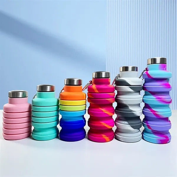 17oz Foldable Silicone Water Bottle