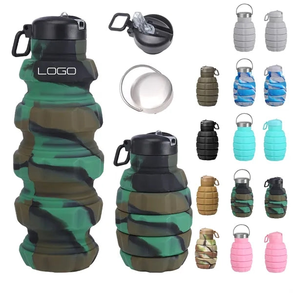 17oz Foldable Camouflage Grenade-shaped Water Bottle