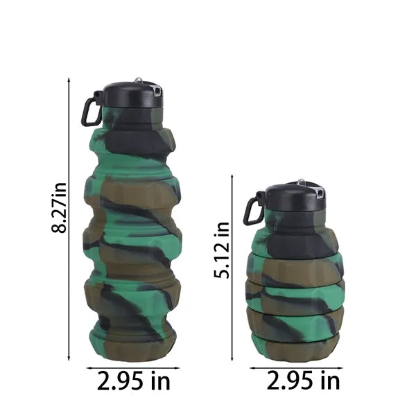 17oz Foldable Camouflage Grenade-shaped Water Bottle