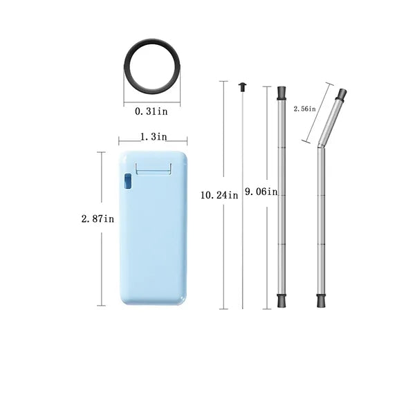 Logo Stainless Steel Foldable Straw