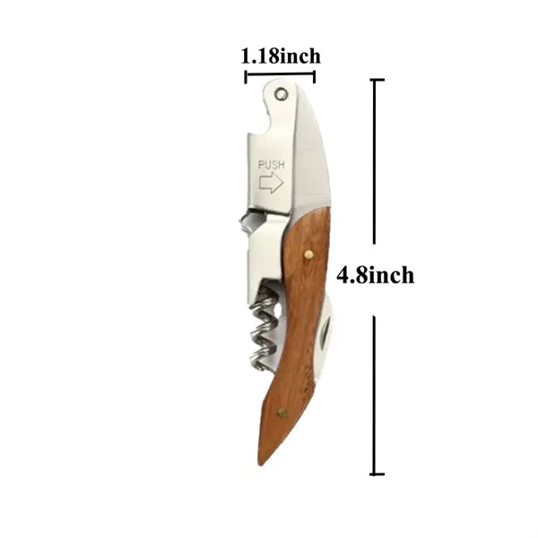 Arrow-Design Rosewood Multi-Function Wine Opener