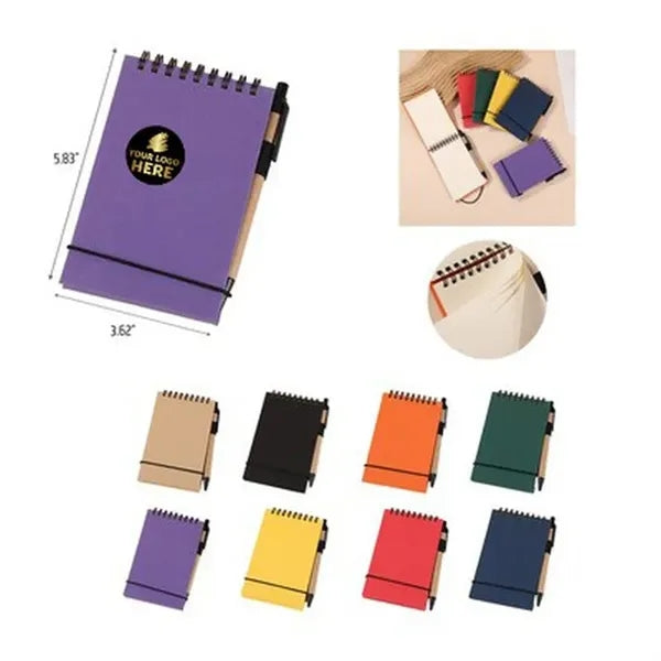 Eco-Friendly Mini Notepad with Pen: Compact & Portable for O