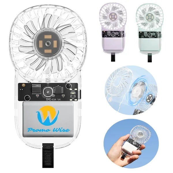 Mini USB Transparent Shell Handheld Fan for Home or Travel