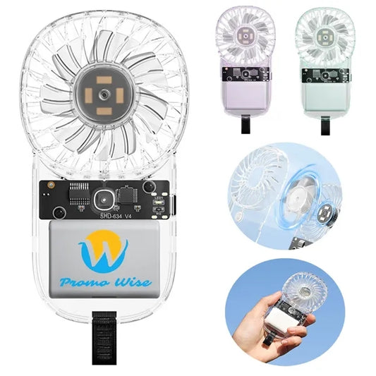 Mini USB Transparent Shell Handheld Fan for Home or Travel