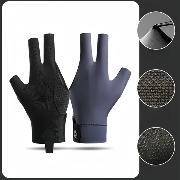 Three Finger Breathable Billiards Glove Free Shipping