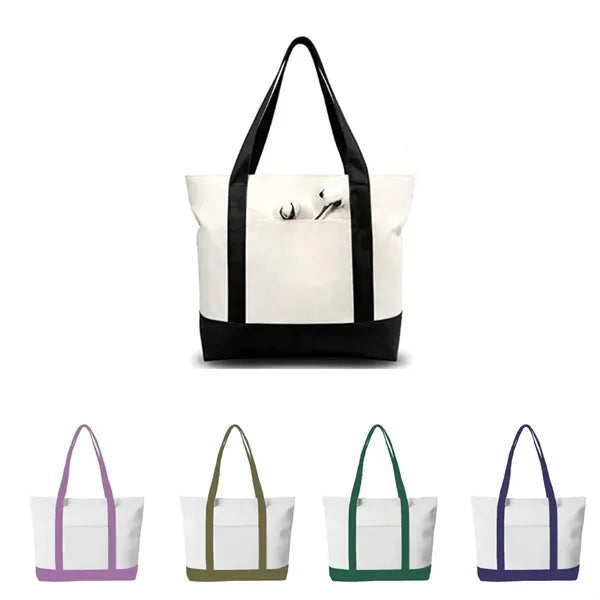 Boat Tote Bag With Front Pocket