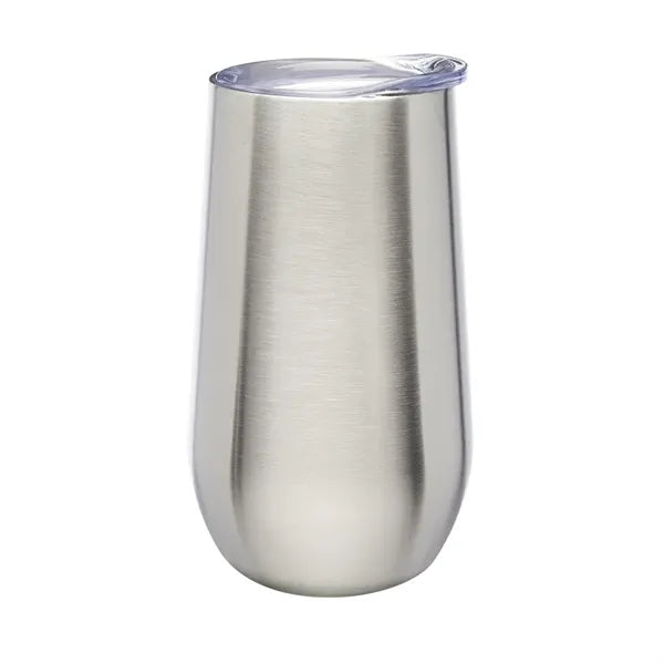 9 oz Stemless Stainless Steel Vacuum Flute Wine Glass