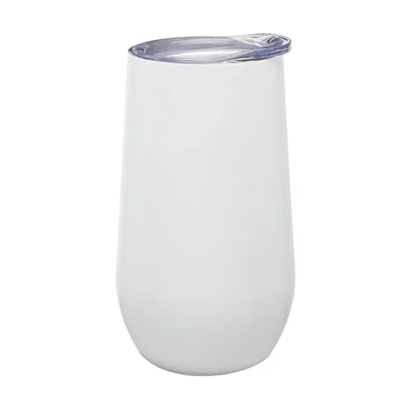9 oz Stemless Stainless Steel Vacuum Flute Wine Glass