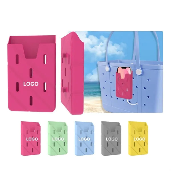 Silicone Phone Organizer For Bogg Bag With Dual Clips