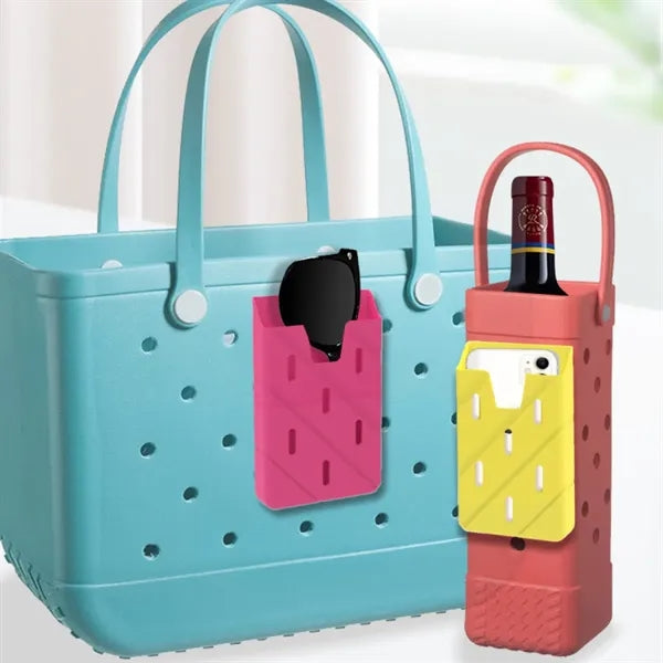 Silicone Phone Organizer For Bogg Bag With Dual Clips