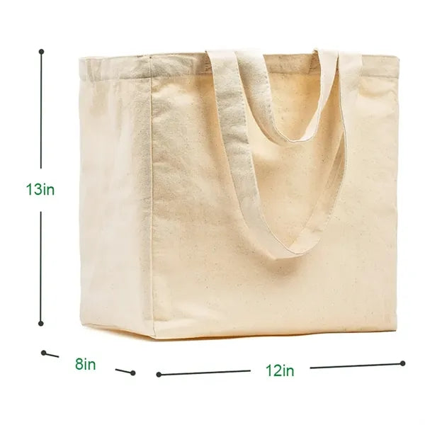Poly-Cotton Canvas Grocery Tote Bag