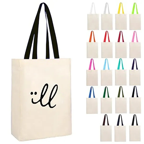 Vertical Polyester-Cotton Grocery Tote Bag
