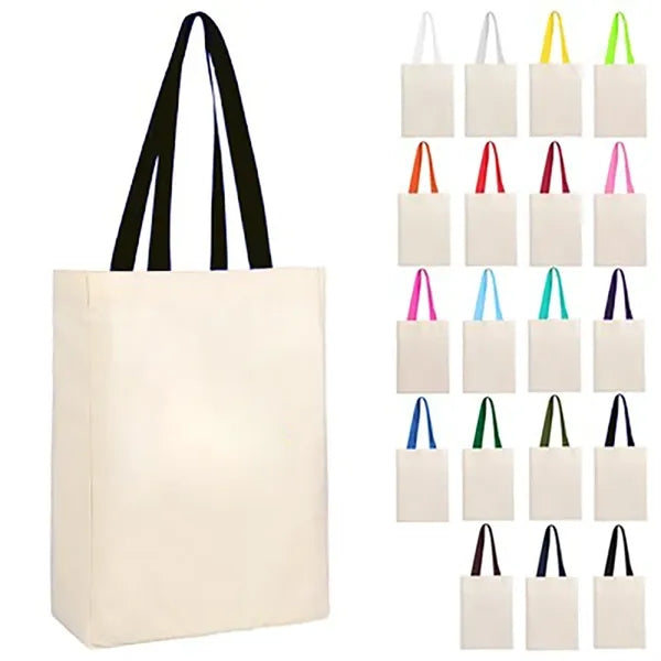 Vertical Polyester-Cotton Grocery Tote Bag